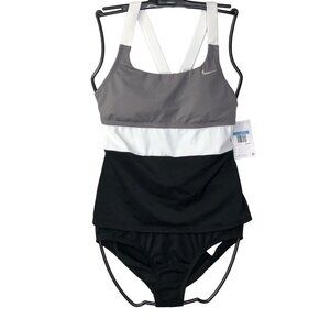 NIKE $94 Women's 2-Piece Colorblock Tankini‎ Swimsuit MD NEW WITH TAG